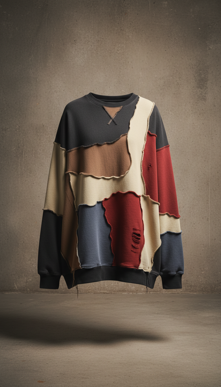 Oversized Deconstructed Sweatshirt